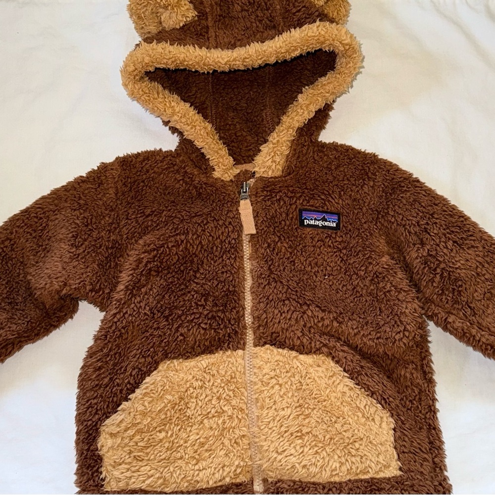 Patagonia Brown and Tan Fleece Jacket